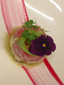 Rhabarber mit Dessert Villa Morgana